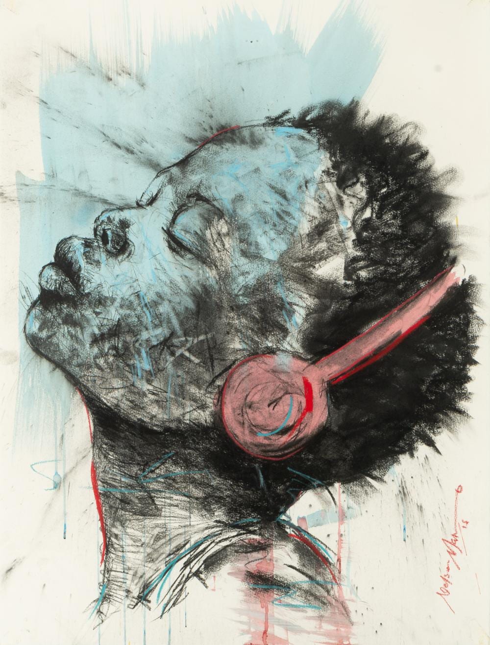 Nelson Makamo comparable auction result: nelson makamo south africa 1982 blue music