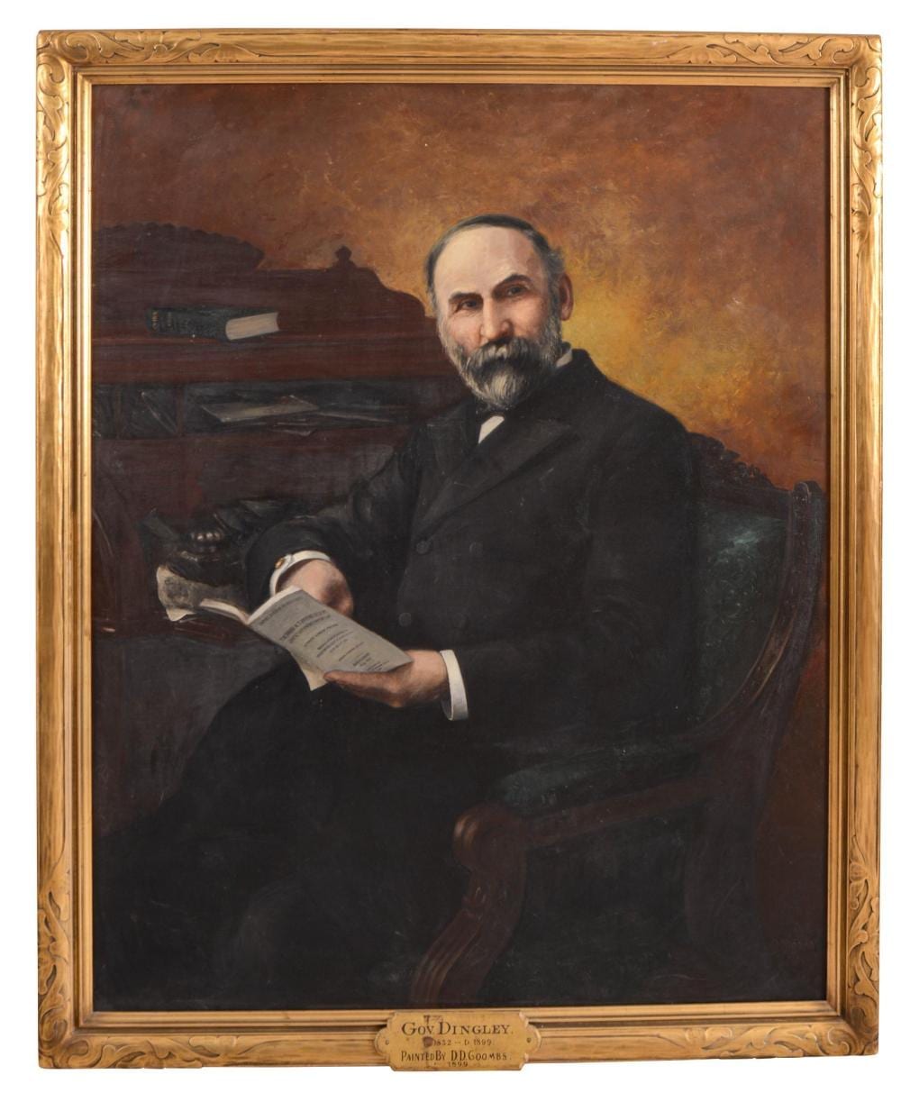 Delbert Dana Coombs comparable auction result: delbert dana coombs 1850 1938 portrait of maine gov dingley