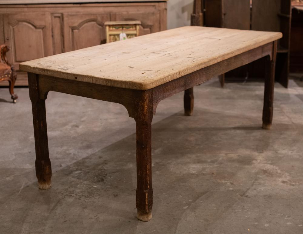 ANTIQUE ENGLISH PINE FARM TABLE sold by Ashcroft and Moore, lot 689 — auction record photograph