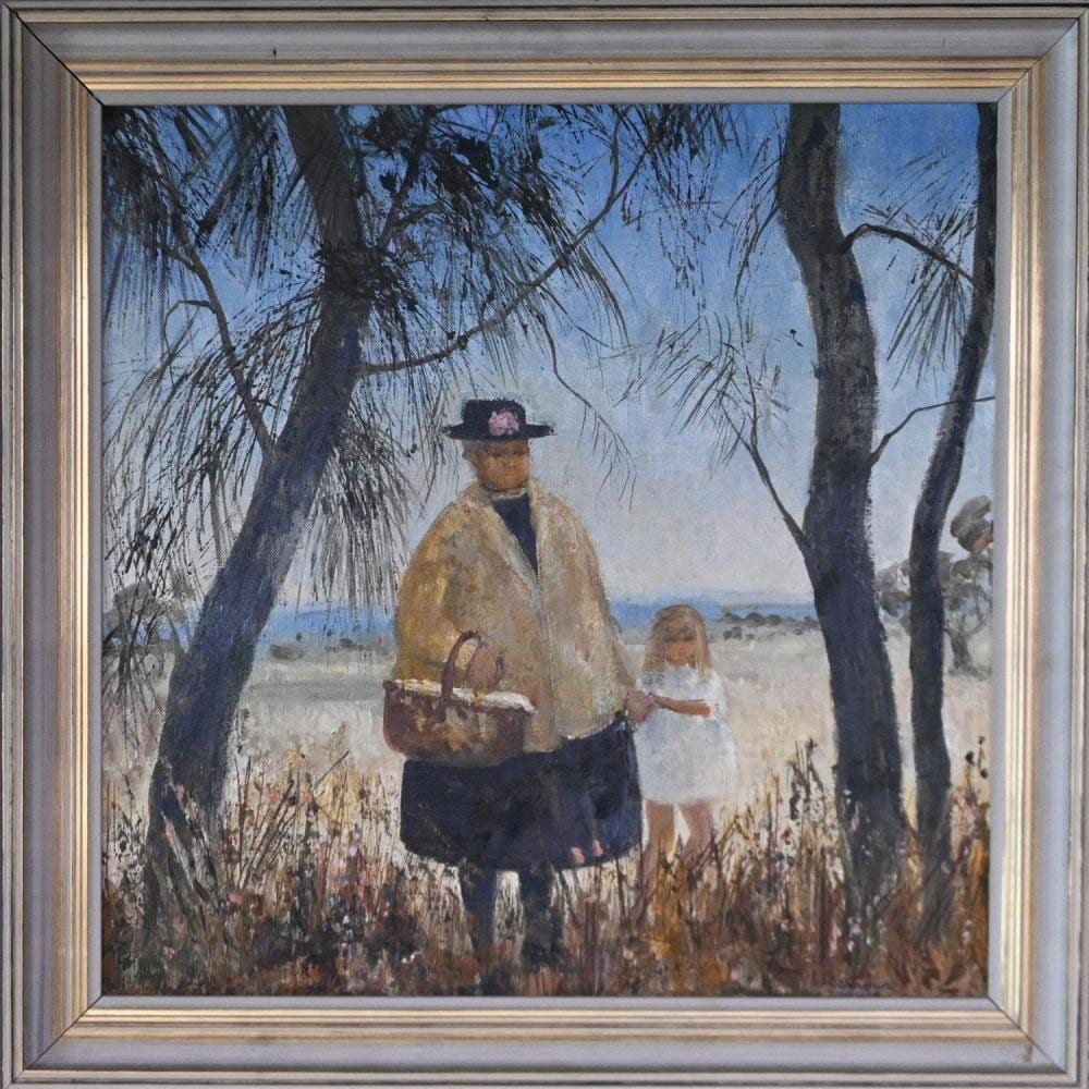 Phyl Waterhouse comparable auction result: phyl waterhouse driftwood edge oil on canvasboard signed lower right 51 5 x 51 5cm frame size 62 x 62cm
