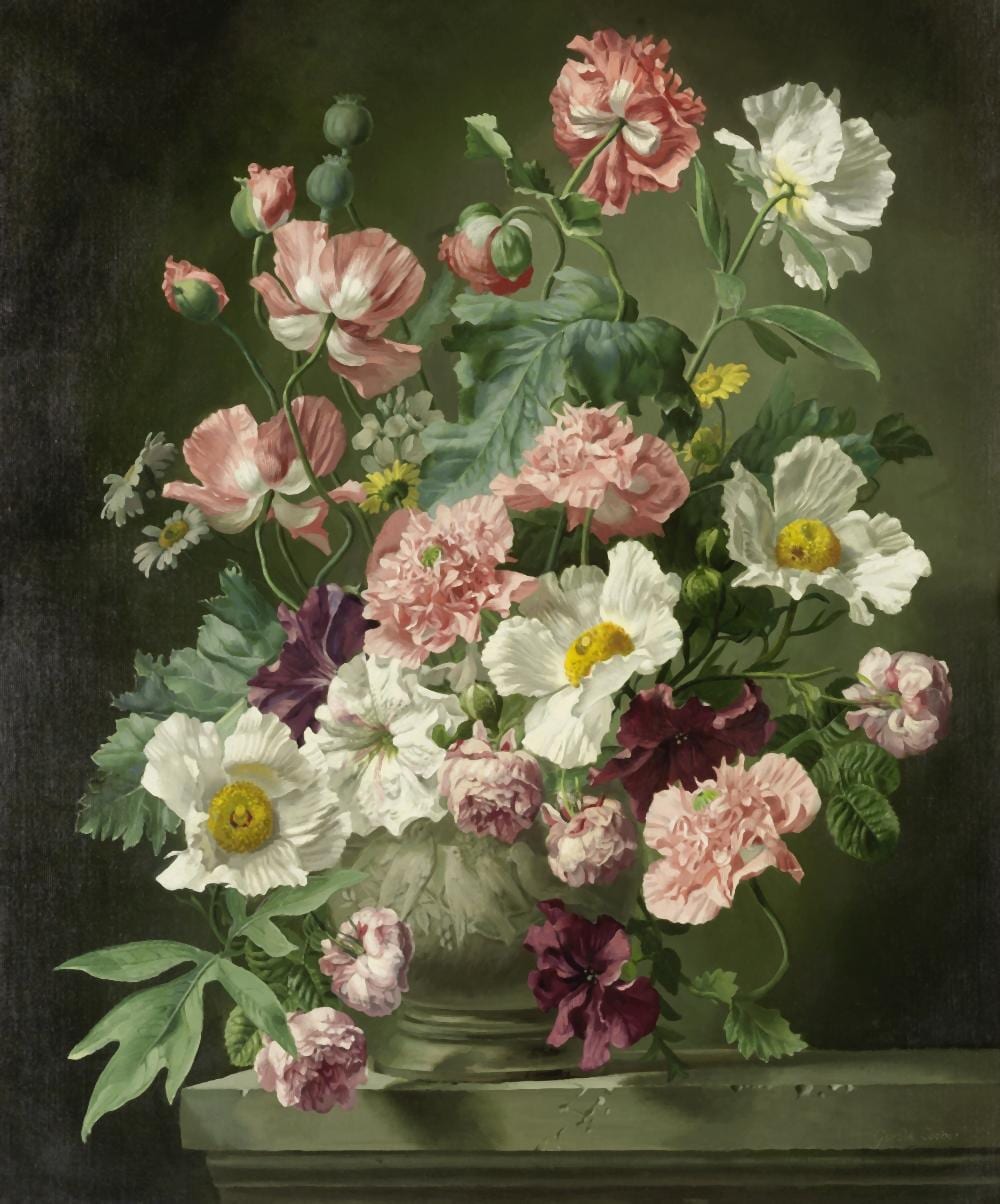 Gerald A. Cooper comparable auction result: gerald a cooper british 1899 1975 still life of flowers