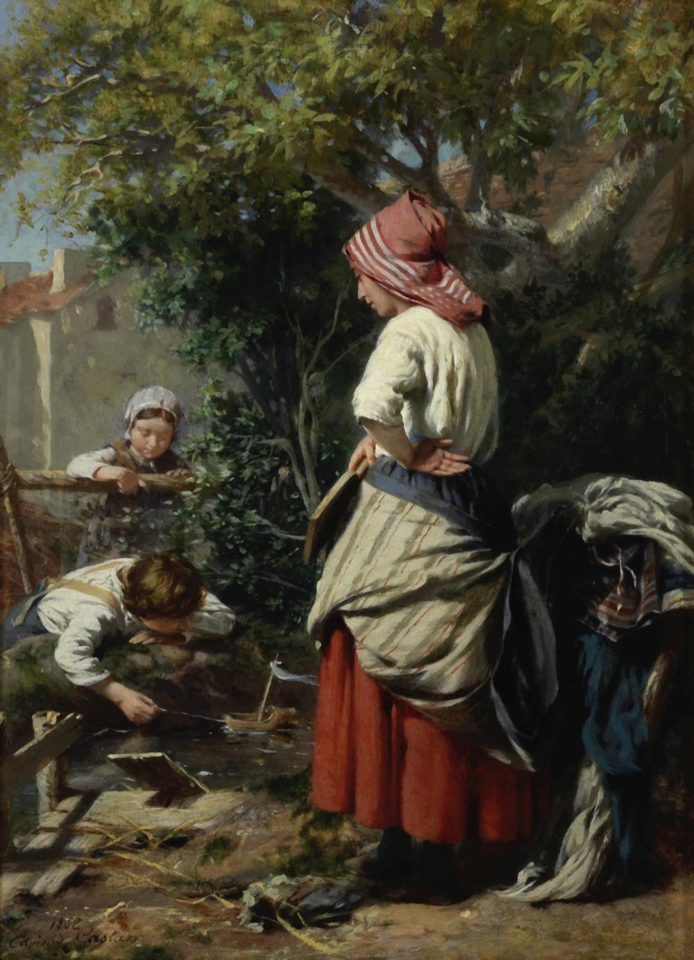Pierre Jean Edmond Castan comparable auction result: pierre jean edmond castan french 1817 1892 the toy boat