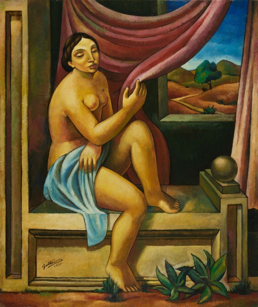 Antonio Gattorno comparable auction result: mujer en la ventana