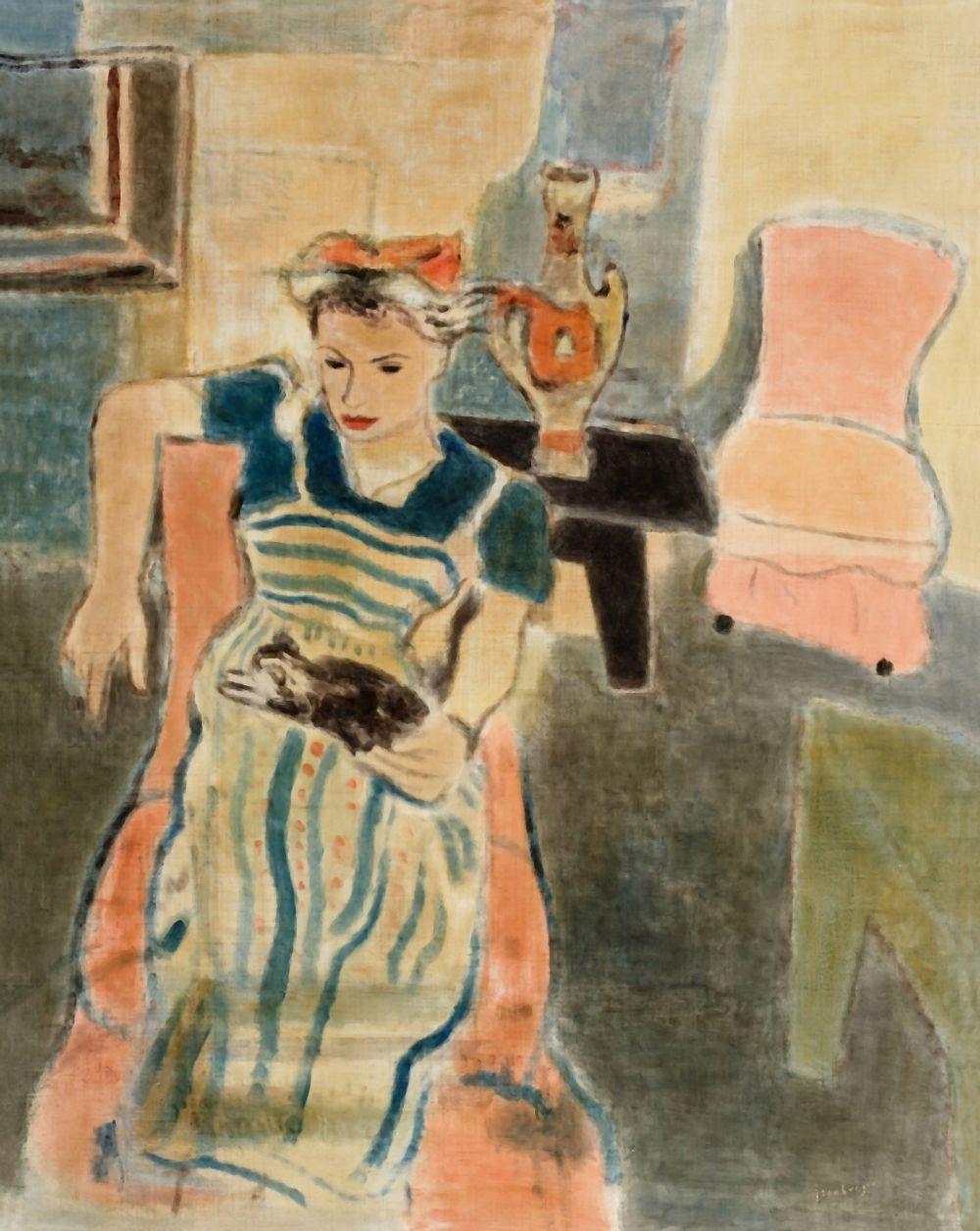 Eric Isenburger comparable auction result: girl with a cat