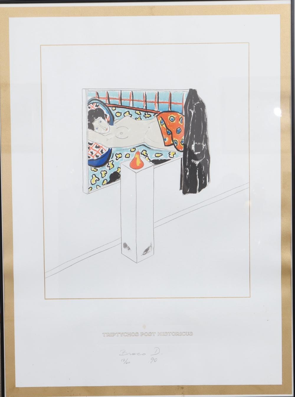 Braco Dimitrijevic comparable auction result: braco dimitrijevic n en 1948 triptychos port historicus ou hommage modigliani