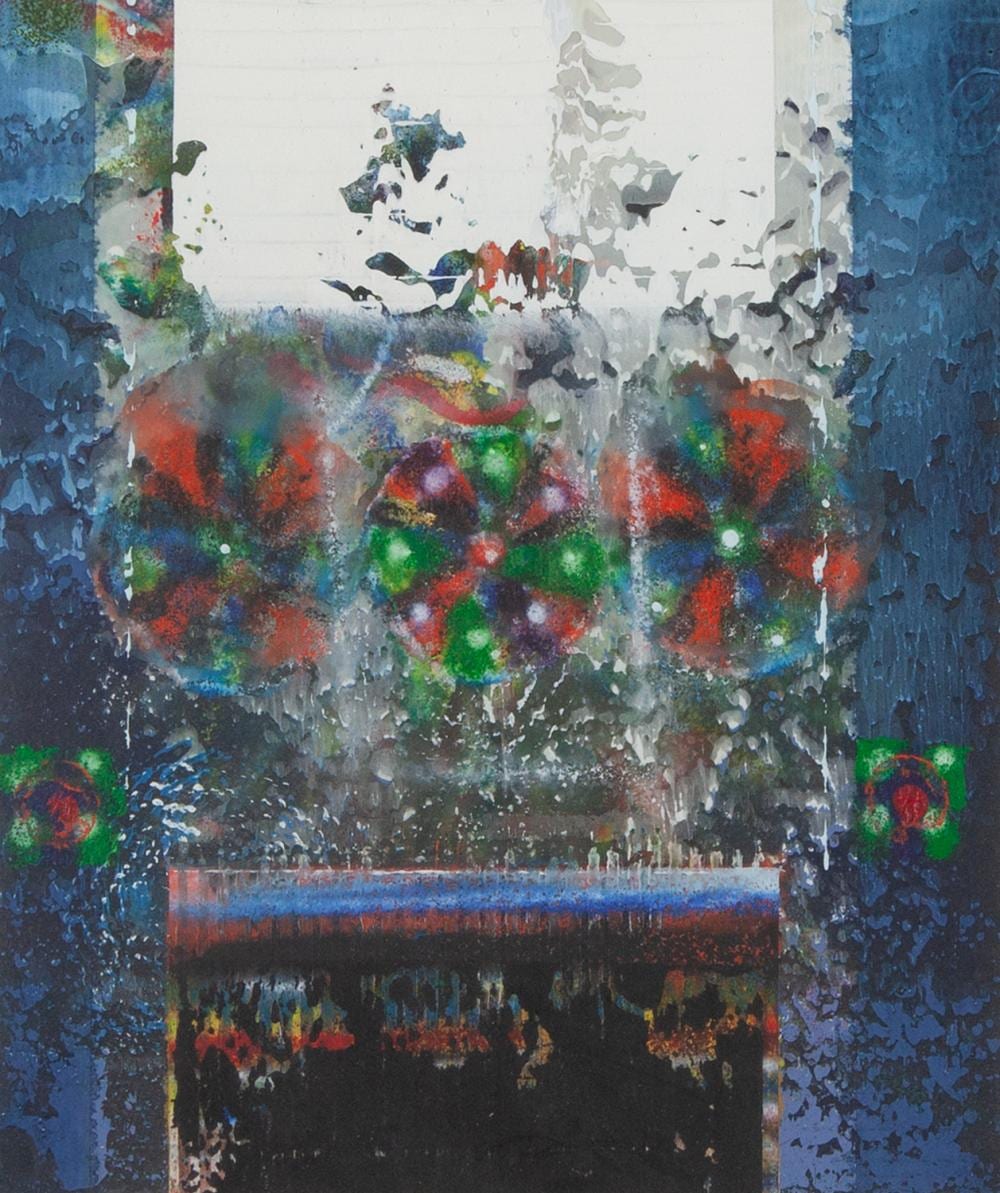 Tom Gleghorn comparable auction result: thomas gleghorn greek altar meteora acrylic on paper