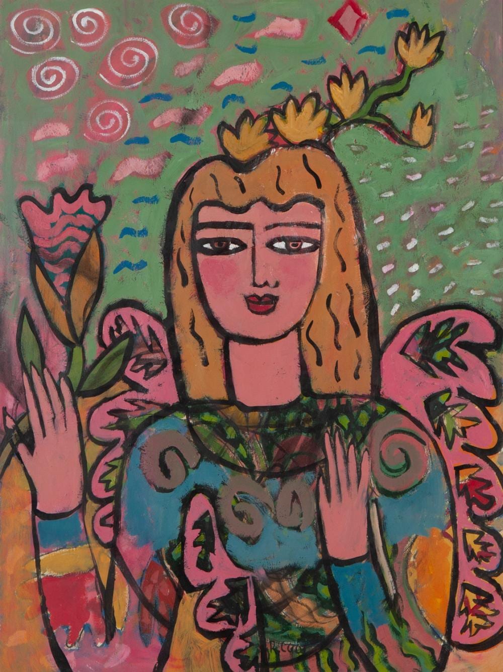 Rebecca Cool comparable auction result: rebecca cool untitled acrylic on paper