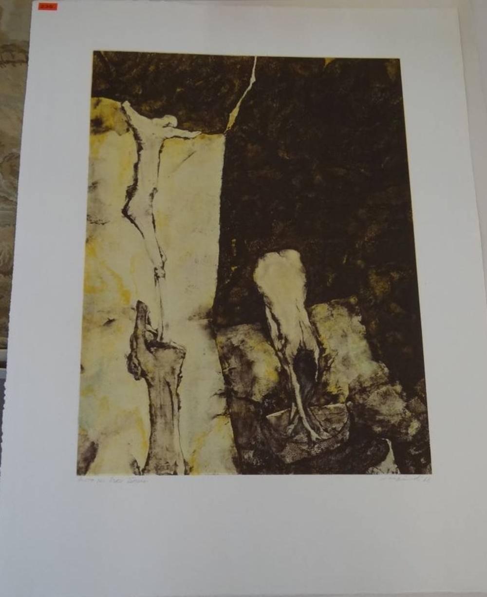 Michele Mainoli comparable auction result: michele mainoli 1927 1991 kletternde nackten litho