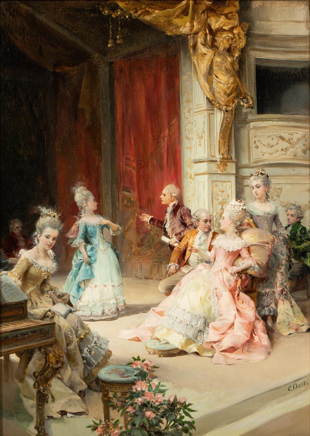 Cesare Augusto Detti comparable auction result: cesare augusto detti 1847 1914 the conversation