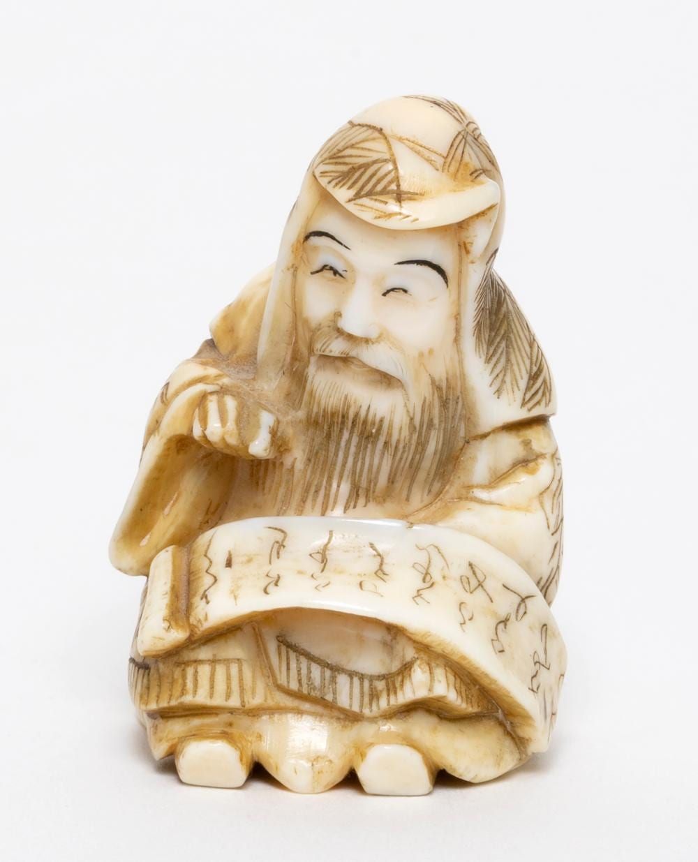 UNKNOWN ARTIST - Netsuke - Scholar with a Scroll sold by Saskatchewan Network for Art Collecting, lot 200 — auction record photograph
