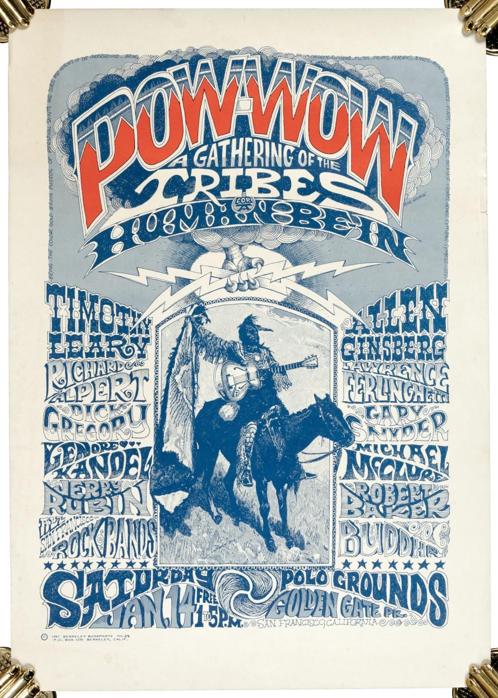 Rick Griffin comparable auction result: rick griffin 1967 human be in pow wow poster