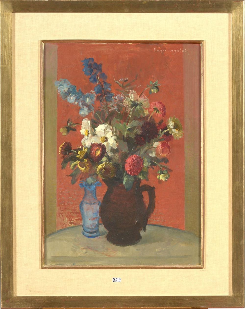 huile sur toile nature morte au vase de fleurs · Vanderkindere · 2024-03-20 Henri Logelain comparable auction result: huile sur toile nature morte au vase de fleurs