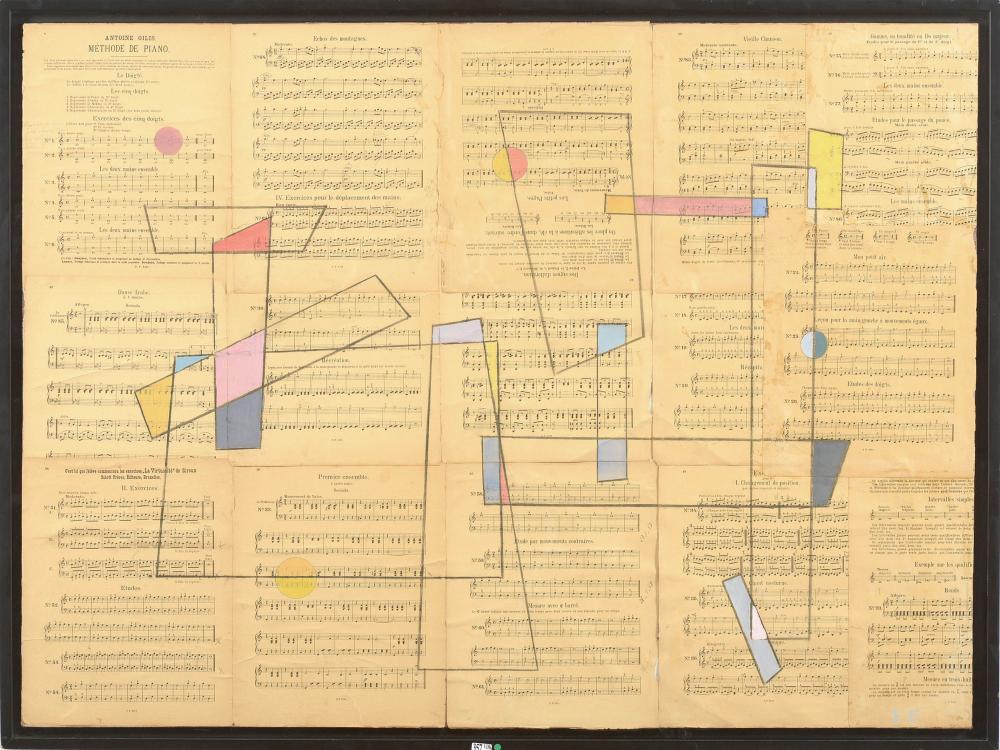 Marc Mendelson comparable auction result: composition abstraite fusain et gouache sur part