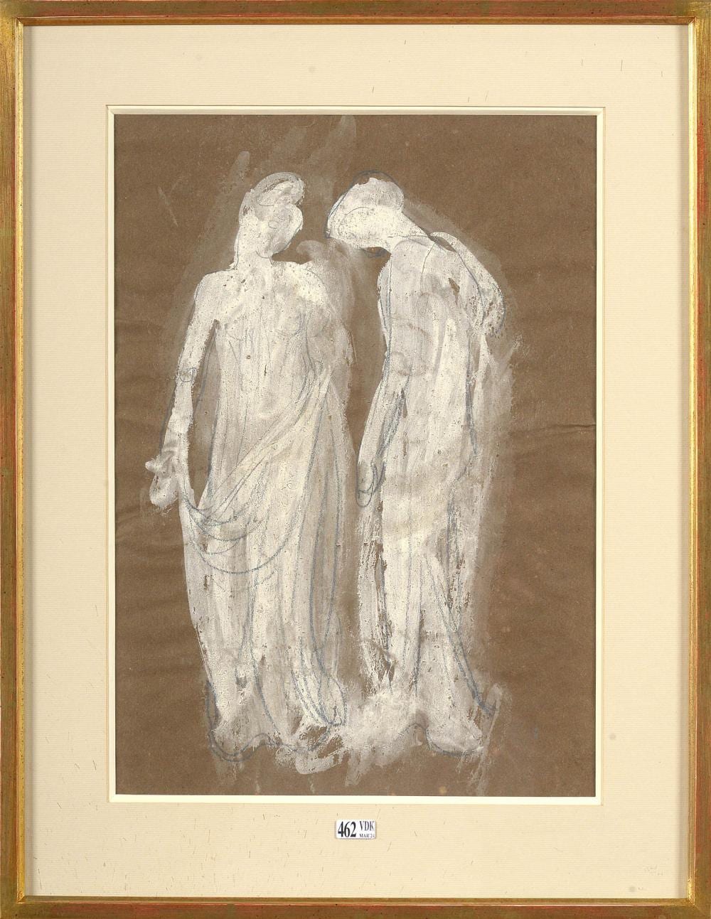 Constant Montald comparable auction result: etude de femmes au drap mine de plomb et gouach