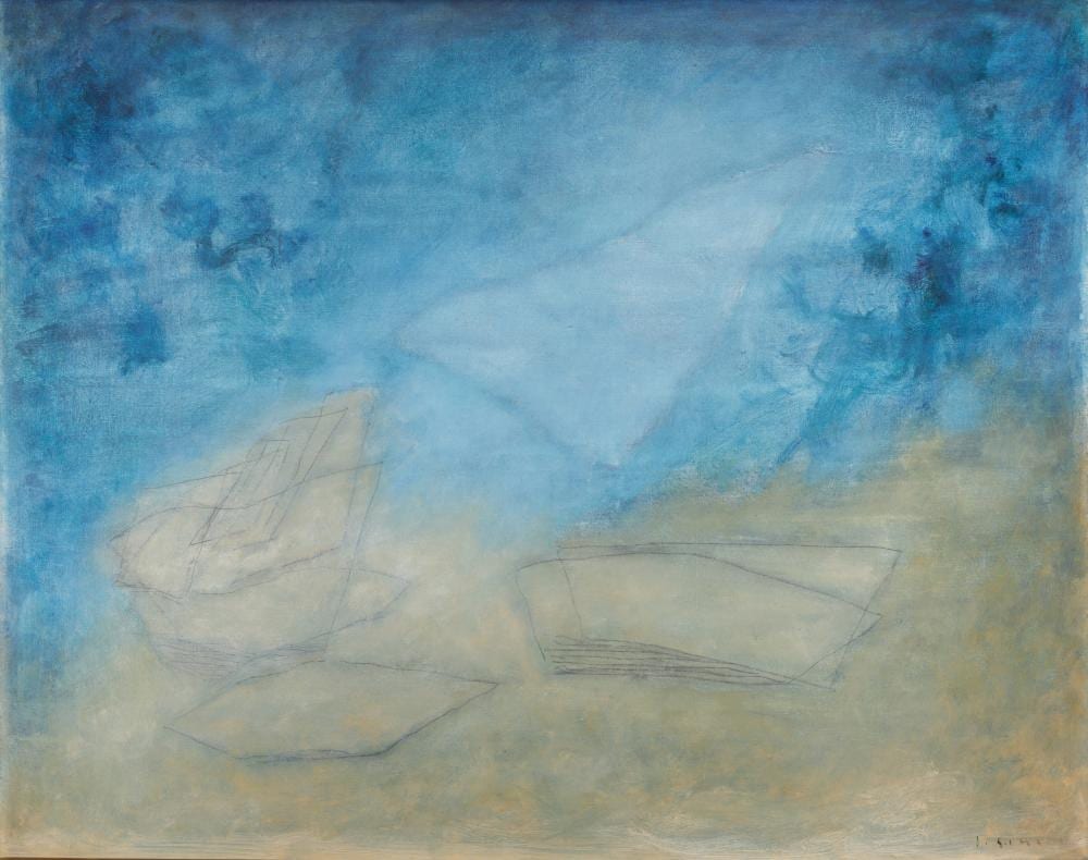 Josef Sima, (1891 – 1971), Paysage bleu lumière 1, 1960 comparable sale
