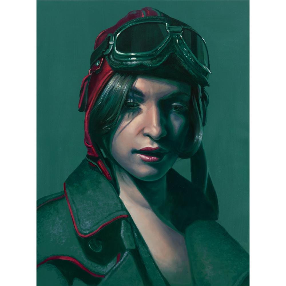 Kathrin Longhurst comparable auction result: kathrin longhurst born 1971 postcard from the battlefield green 2016 oil on canvas 122 x 92cm