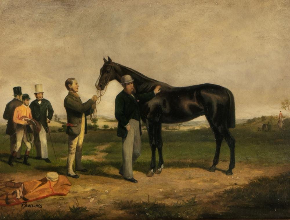 Leo Rawlings comparable auction result: leo rawlings 1918 1990 equestrian sporting scene