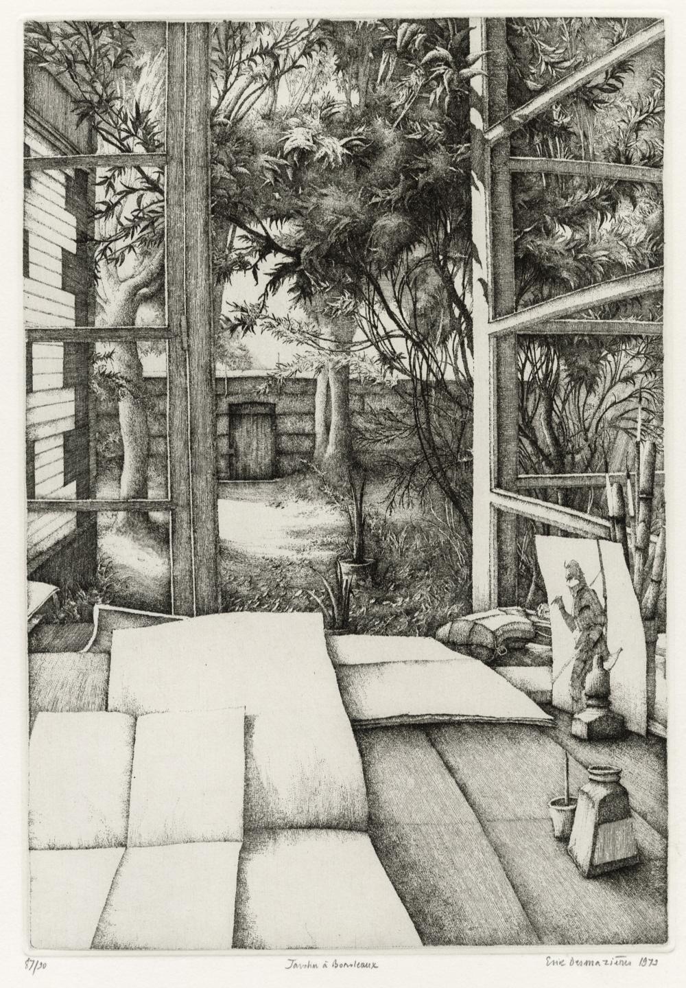 Erik Desmazières comparable auction result: erik desmazieres jardin a bordeaux