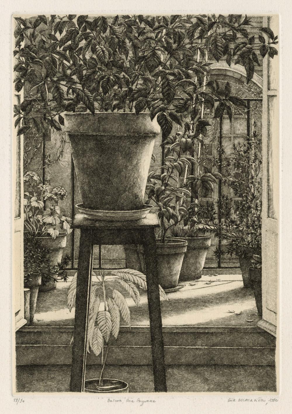 Erik Desmazières comparable auction result: erik desmazieres balcon rue payenne