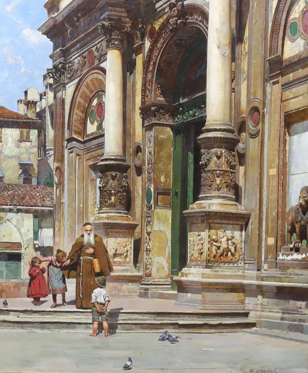 William Logsdail comparable auction result: william logsdail english 1859 1944 il buon padre oil on canvas 62 x 51cm