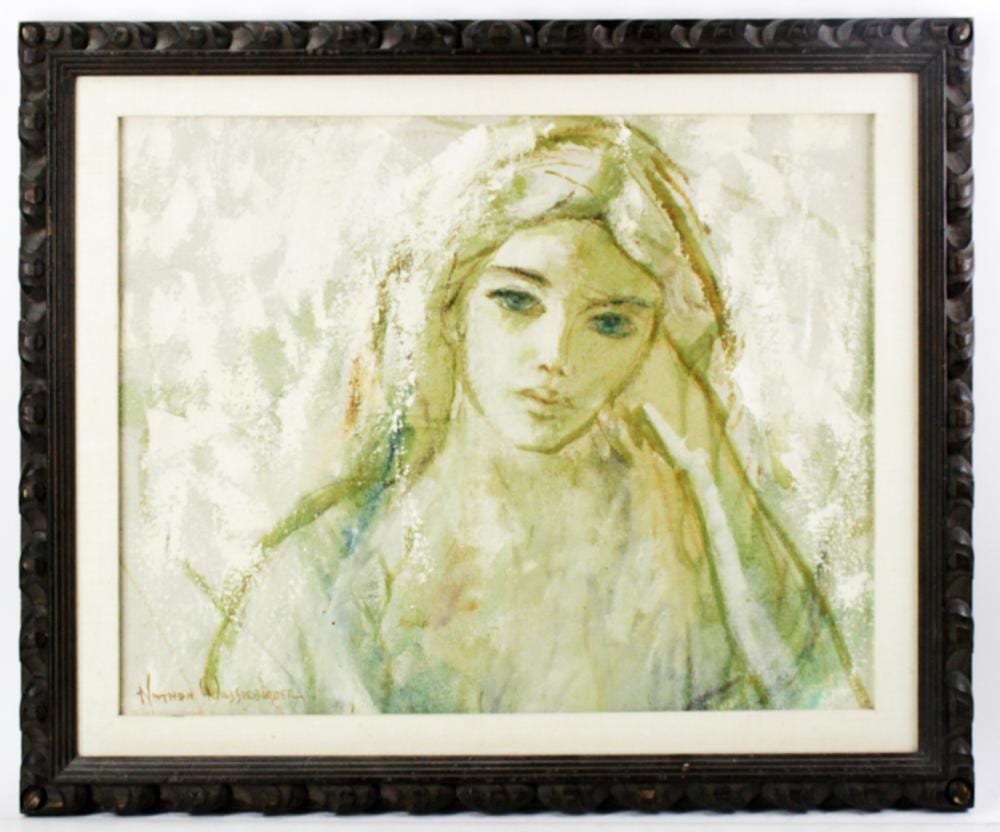 nathan wasserberger portrait of woman · Kaminski Auctions · 2024-03-16 Nathan Wasserberger comparable auction result: nathan wasserberger portrait of woman