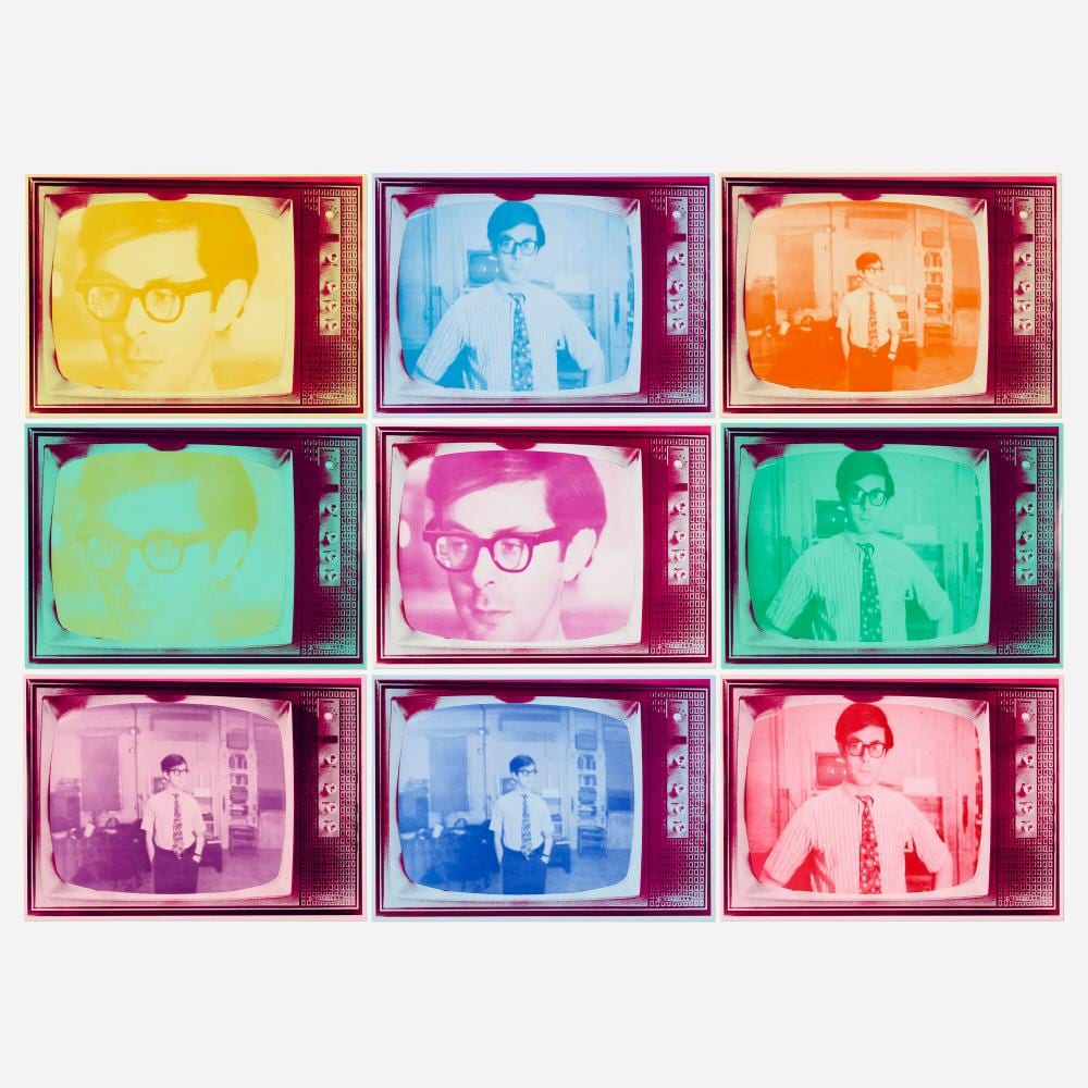 Les Levine comparable auction result: les levine iris print out portrait