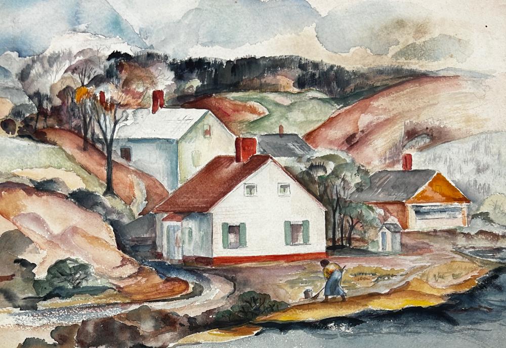william l engle 1884 1957 truro houses watercolor 13 14 x 19 sight 21 x 26 1 2 framed · Bakker Auctions · 2024-03-16 William L'Engle comparable auction result: william l engle 1884 1957 truro houses watercolor 13 14 x 19 sight 21 x 26 1 2 framed