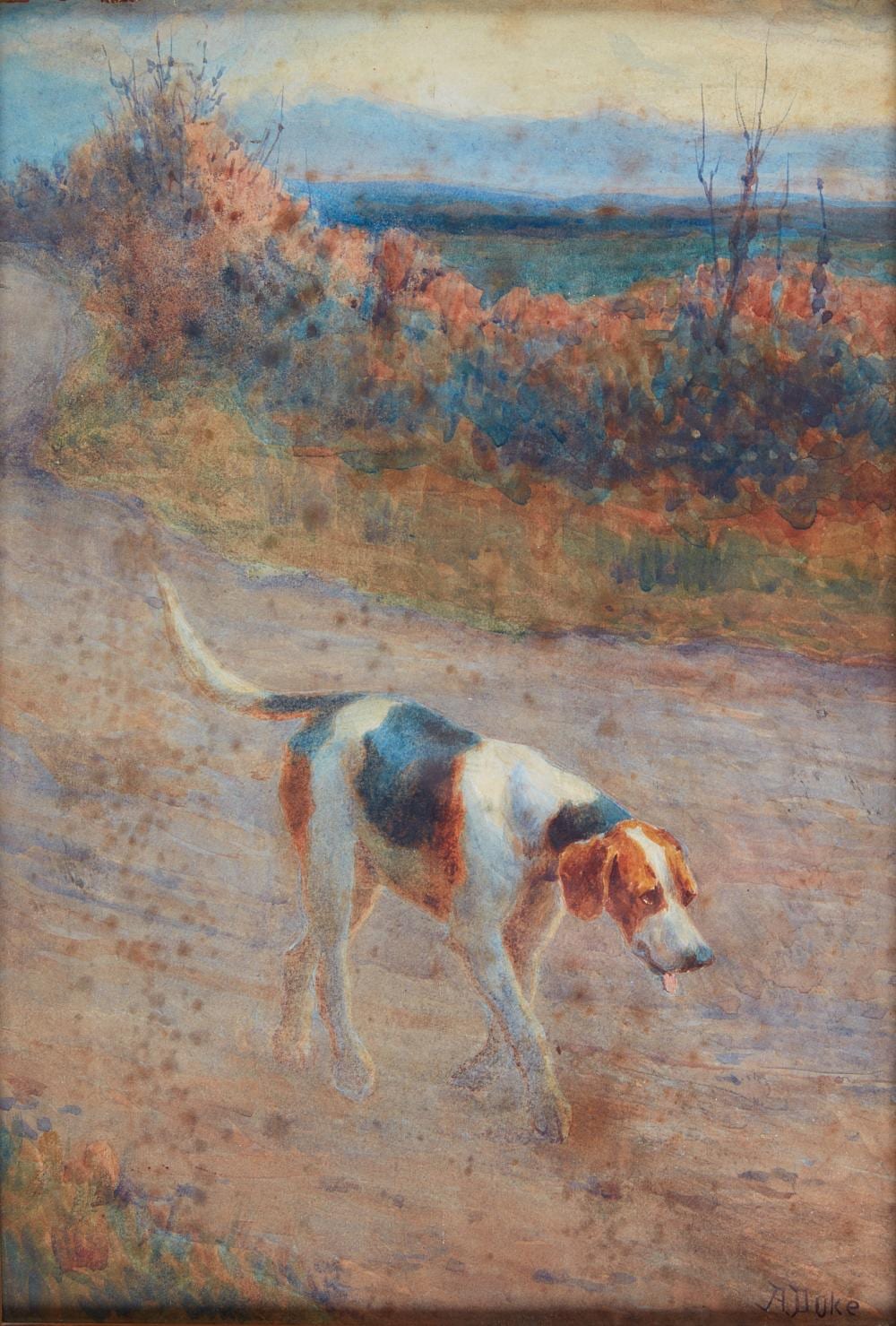 Alfred Duke comparable auction result: alfred duke british 1863 1905 homewards watercolor 14 1 4 x 10 1 4in 36 x 26cm