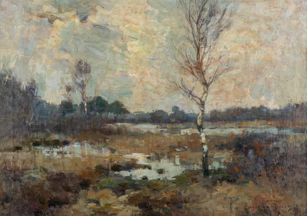 Emile van Doren comparable auction result: emile van doren 1865 1949 temps gris staelen oil on canvas w 78 x h 55 cm