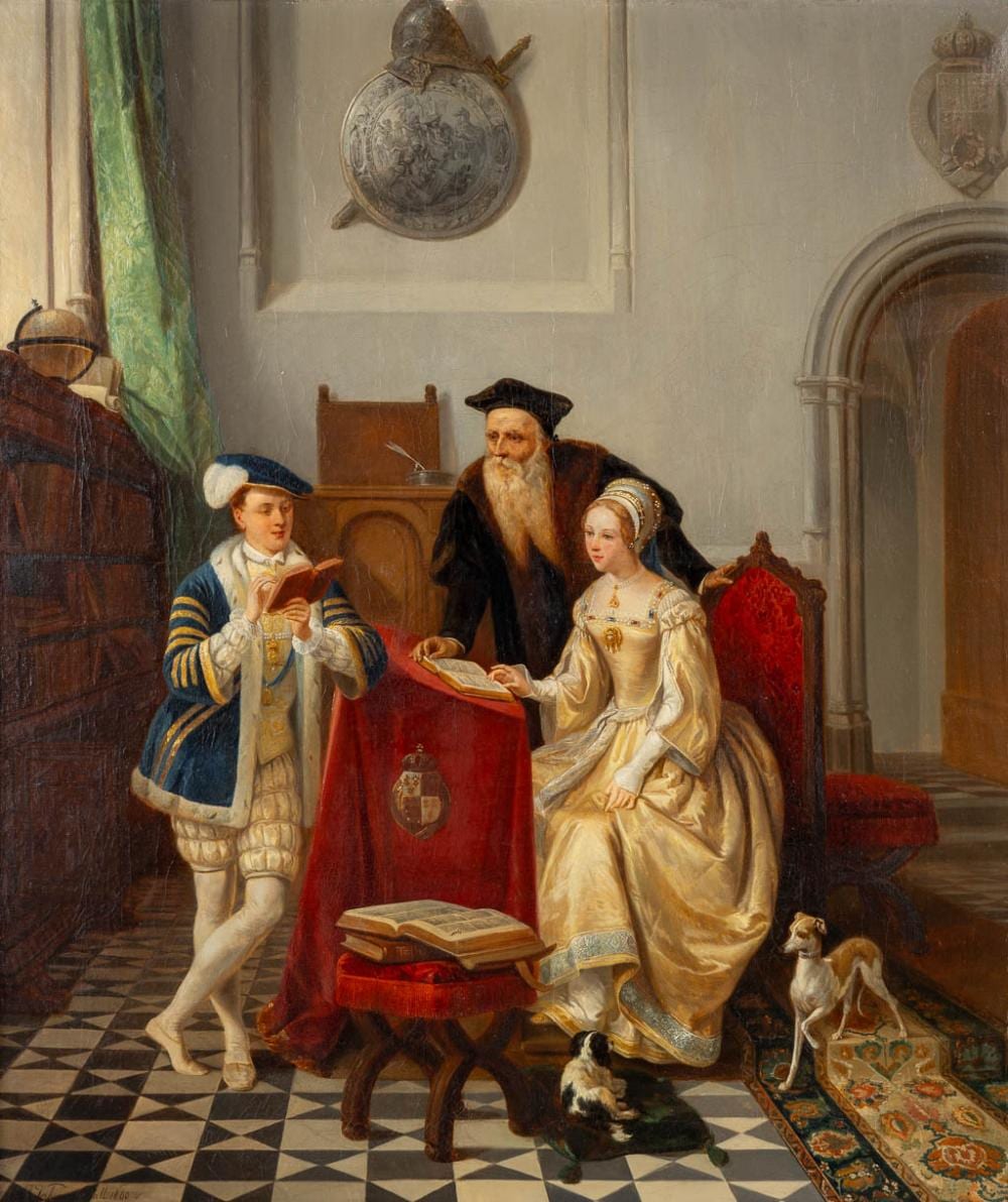 Adrien Joseph Verhoeven-Ball comparable auction result: adrien joseph verhoeven ball 1824 1882 eduard vi and jane grey oil on canvas w 81 x h 95 5 cm