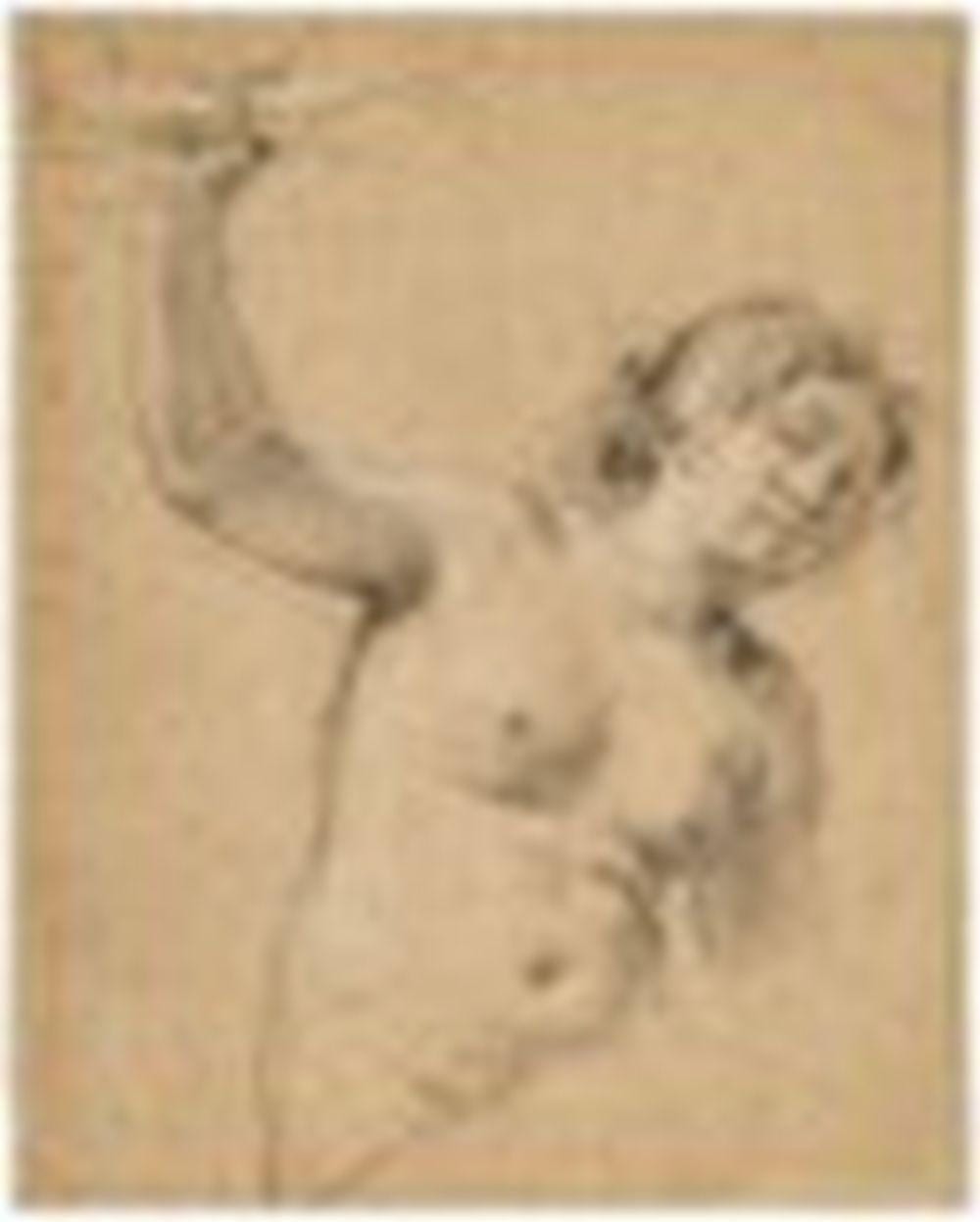 Simon Vouet comparable auction result: simon vouet paris 1590 1649 tude de femme nue en buste son bras gauche