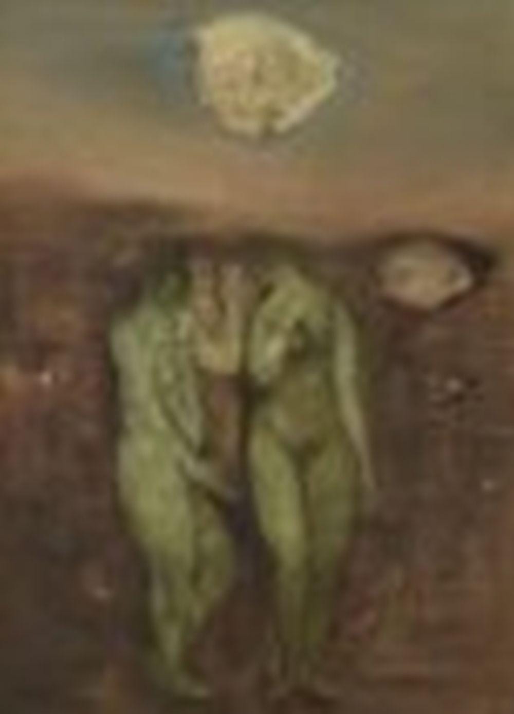 Arup Das comparable auction result: arup das 1927 2004 untitled standing figures oil on canvas 44 3 8 x 32