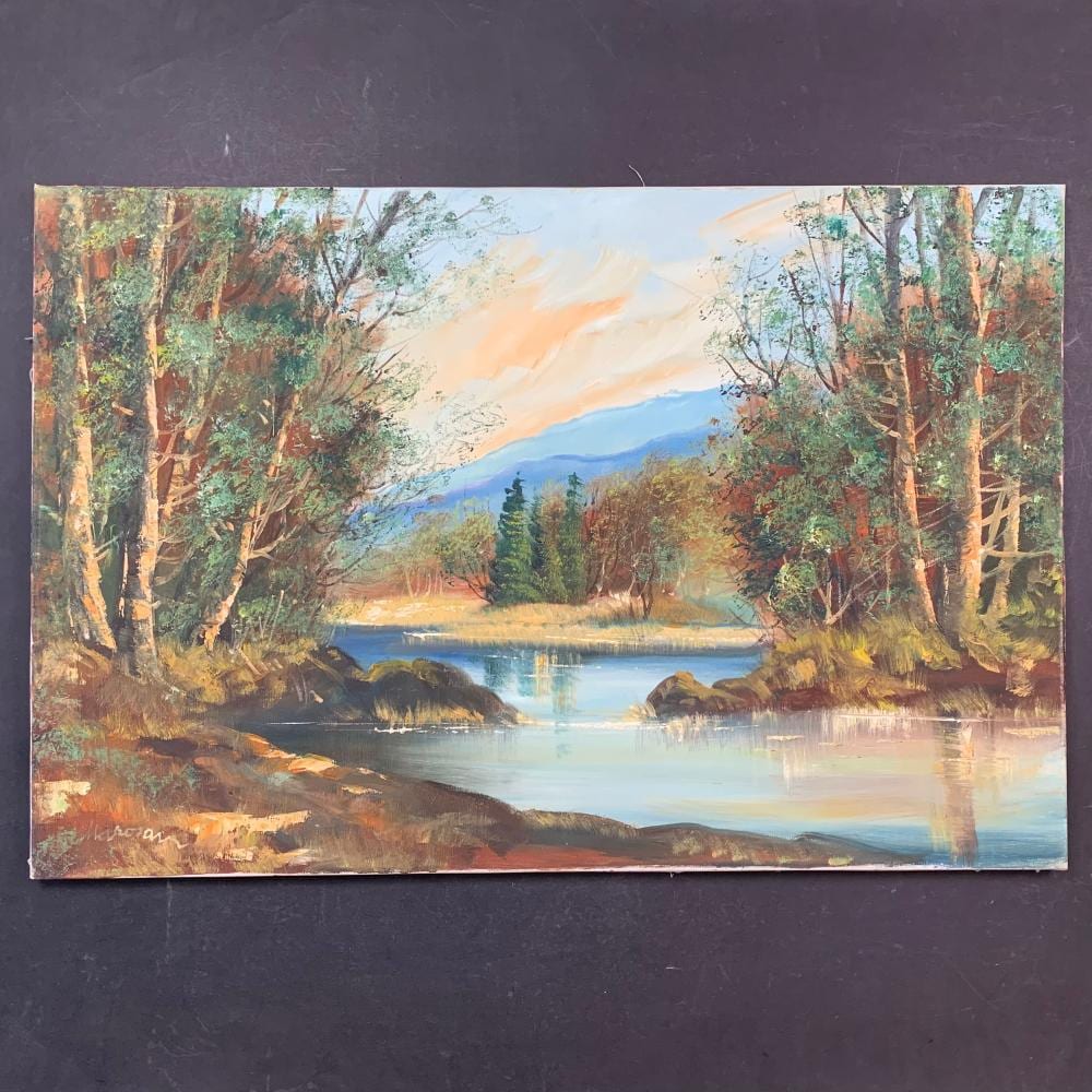 Gyula Marosán comparable auction result: julius marosan untitled original landscape on canvas