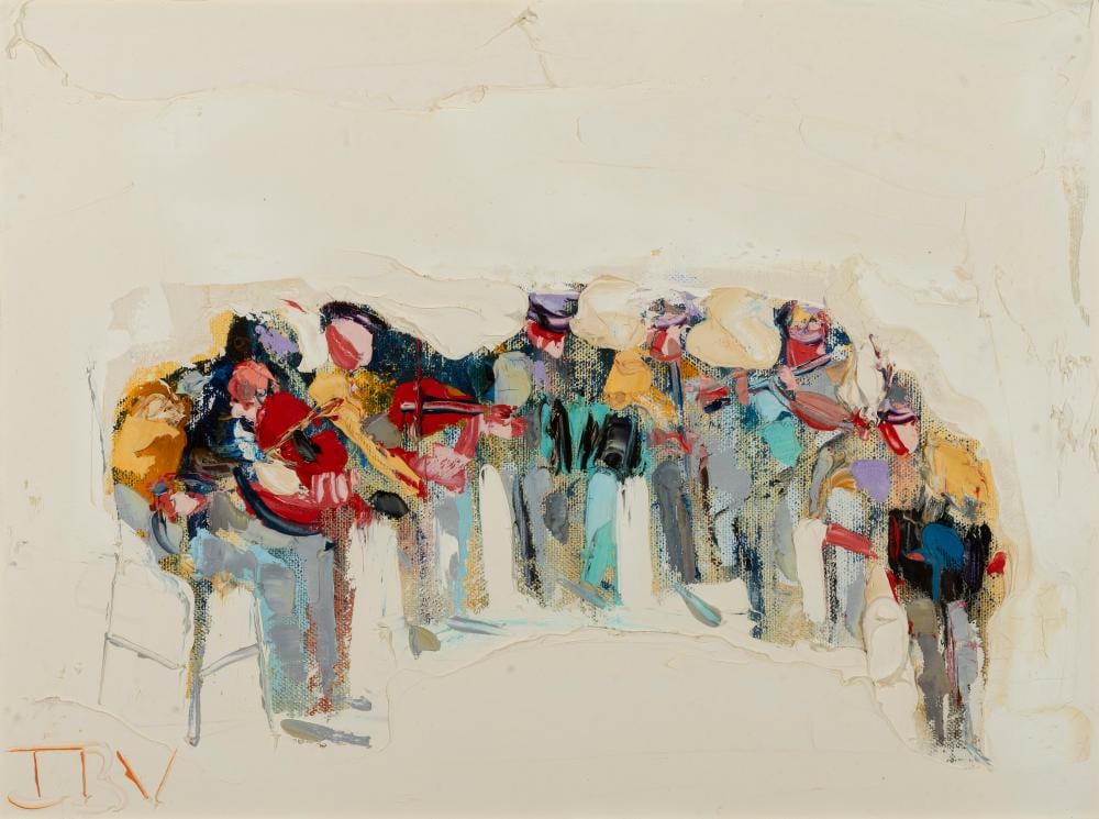 John B. Vallely comparable auction result: john brian vallely b 1941 one bumper at parting oil on canvas 30 x 40cm signed provenance with taylor gallery belfast label verso