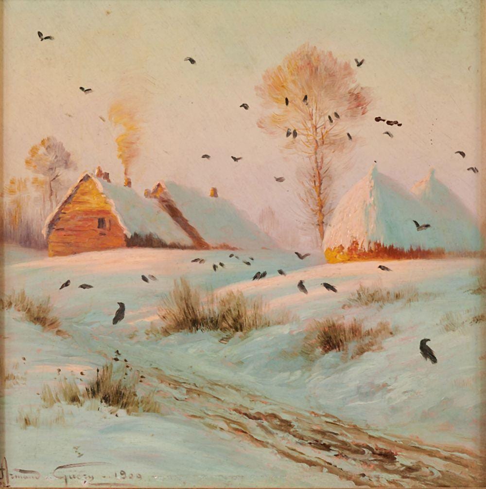 Armand Guéry comparable auction result: armand gu ry 1850 1912 soleil couchant sur la neige 1929 h