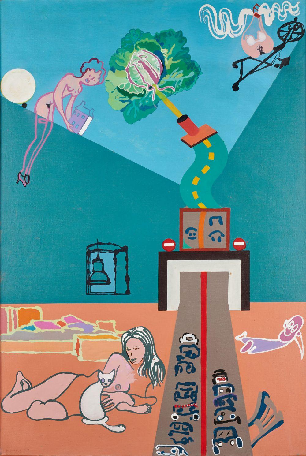 Gérard Guyomard comparable auction result: g rard guyomard n en 1936 vacances en raccourci 1969 huil