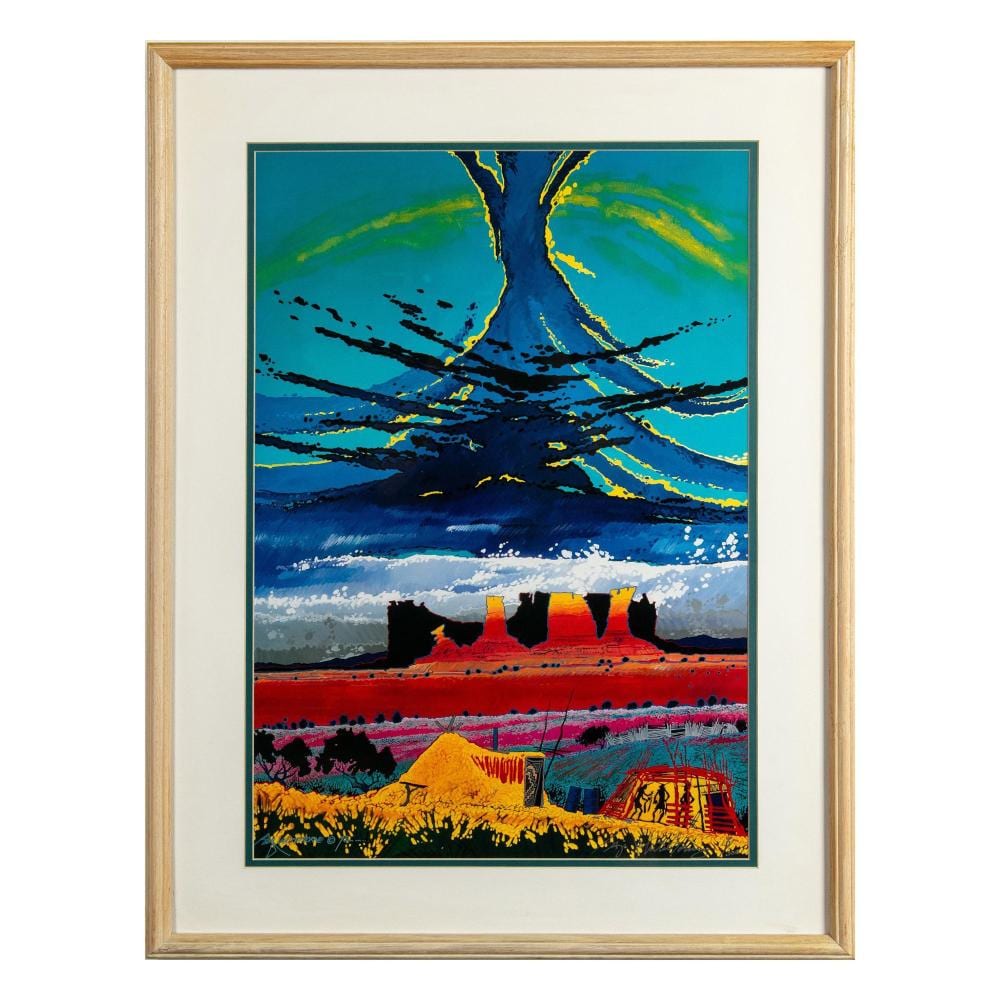 Baje Whitethorne comparable auction result: baje whitethorne navajo color lithograph on paper signed
