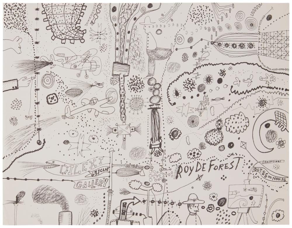 Roy Dean De Forest comparable auction result: roy dean de forest 1930 2007 a dilexi gallery exhibition poster circa 1966 offset lithograph on paper image sheet 17 75 h x 24 25 w