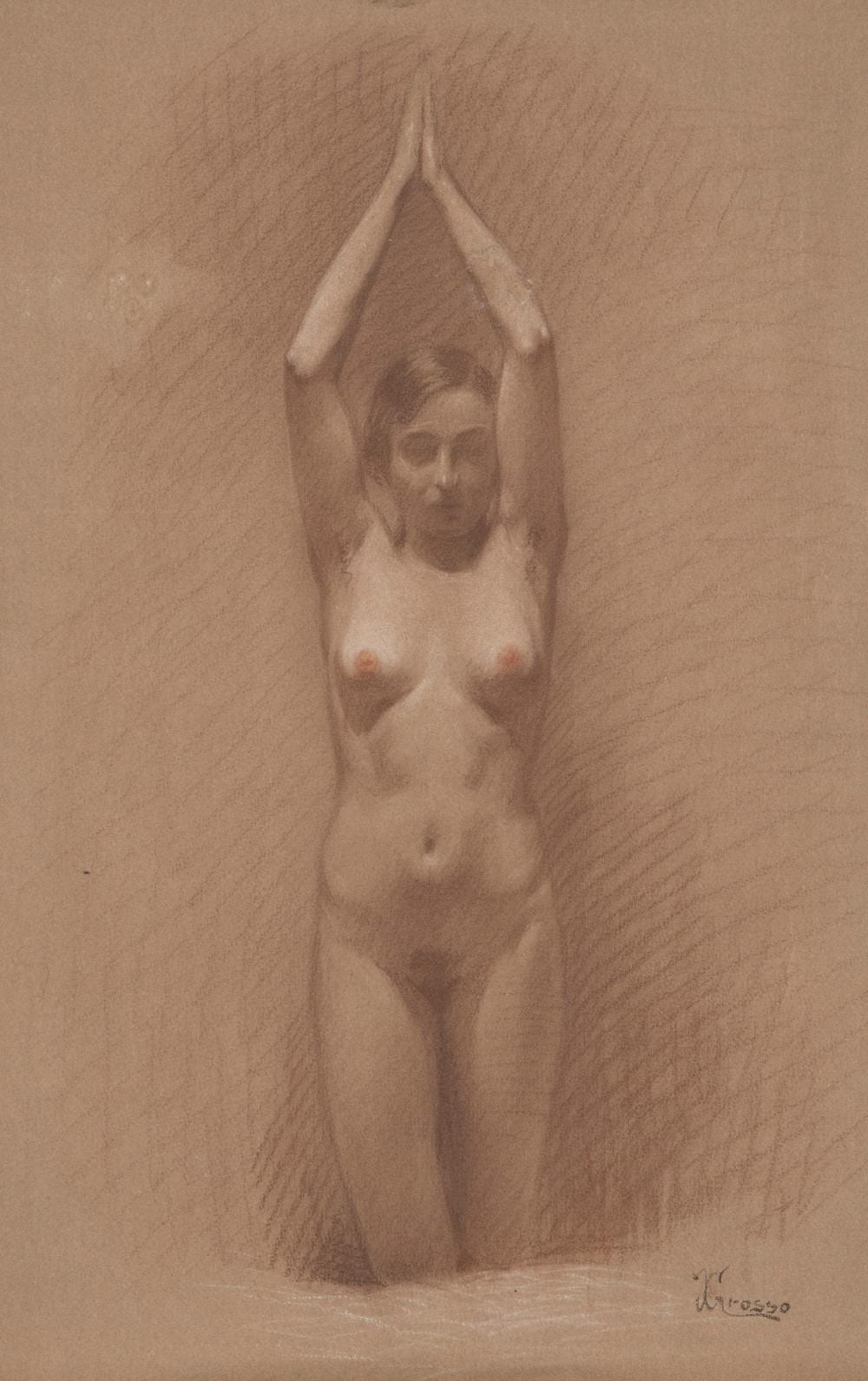 Giacomo Grosso comparable auction result: giacomo grosso cambiano 1860 torino 1938 female nude
