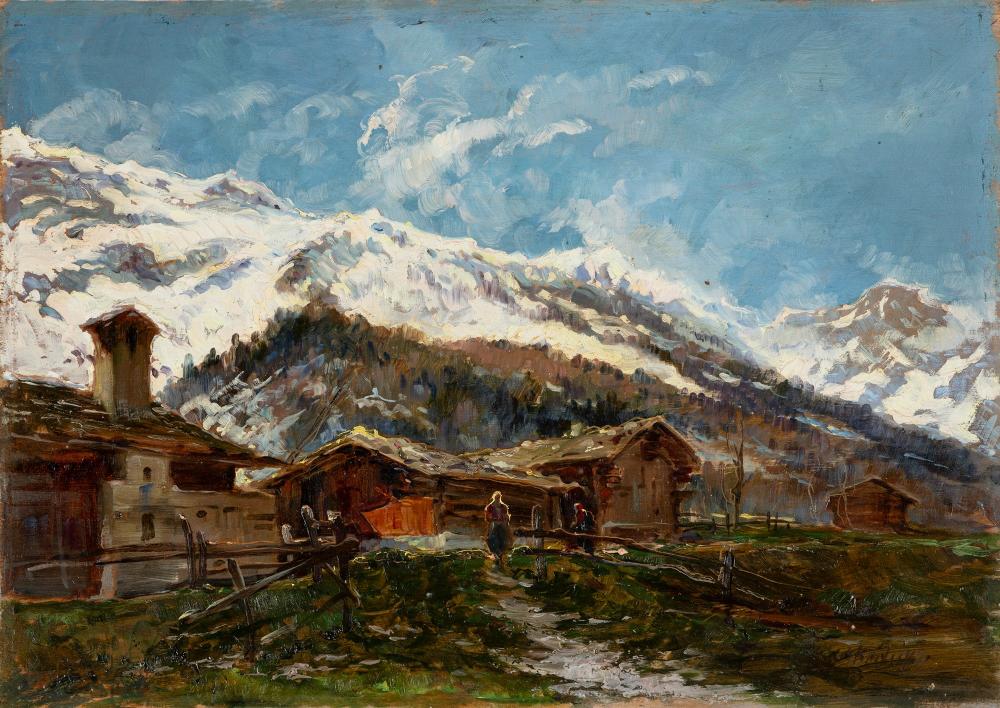 cesare gheduzzi crespellano 1894 torino 1944 mountain landscape · Finarte · 2024-03-27 Cesare Gheduzzi comparable auction result: cesare gheduzzi crespellano 1894 torino 1944 mountain landscape