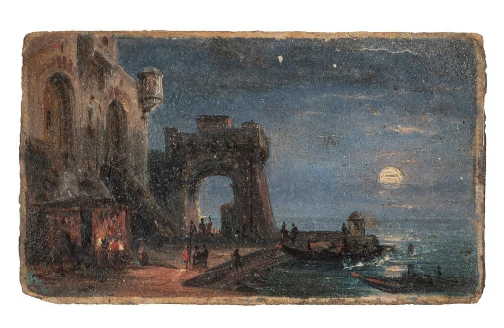 Giovanni Renica comparable auction result: giovanni renica montirone 1808 brescia 1884 night at the port
