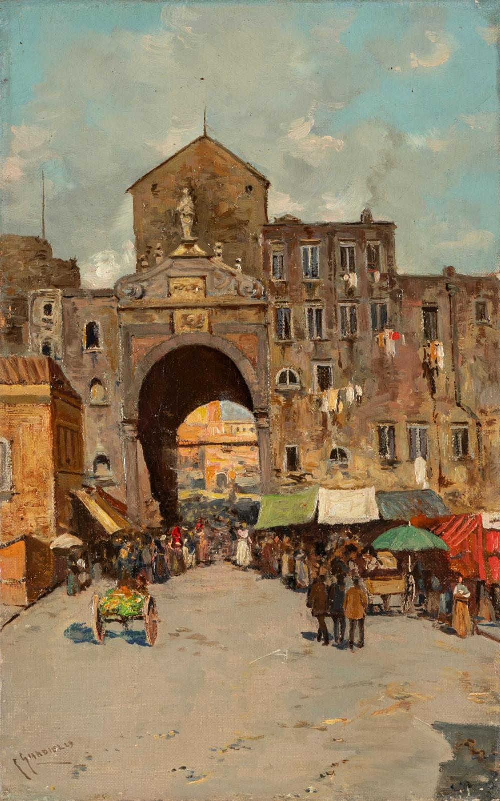 Giuseppe Giardiello comparable auction result: giuseppe giardiello napoli 1887 1920 capuan feast naples