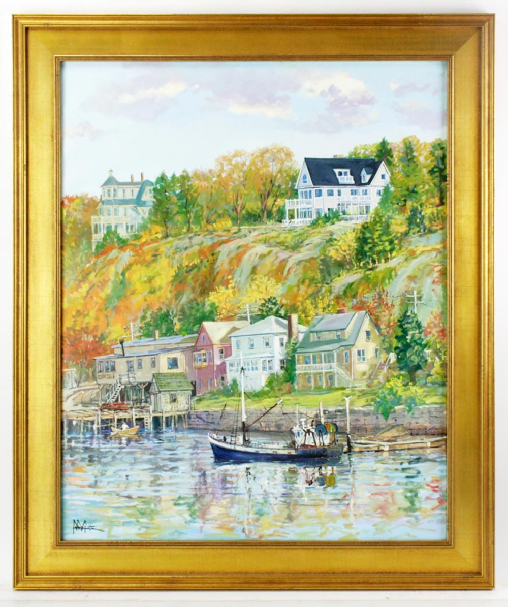 john nesta gloucester harbor fall · Kaminski Auctions · 2024-03-17 John Nesta comparable auction result: john nesta gloucester harbor fall