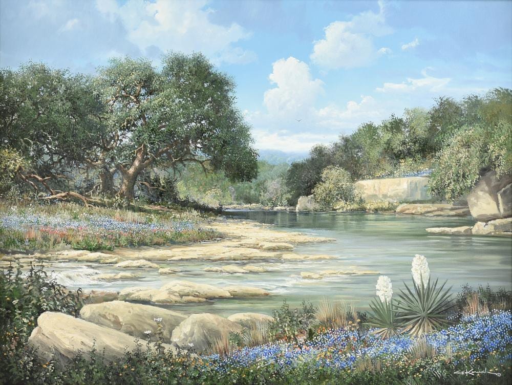 George Kovach comparable auction result: george kovach american texas b 1942 a painting bluebonnet run 21st century