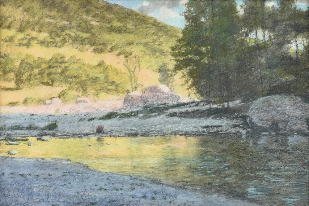 David Caton comparable auction result: david caton american texas b 1955 a drawing sunlight lost maples 21st century