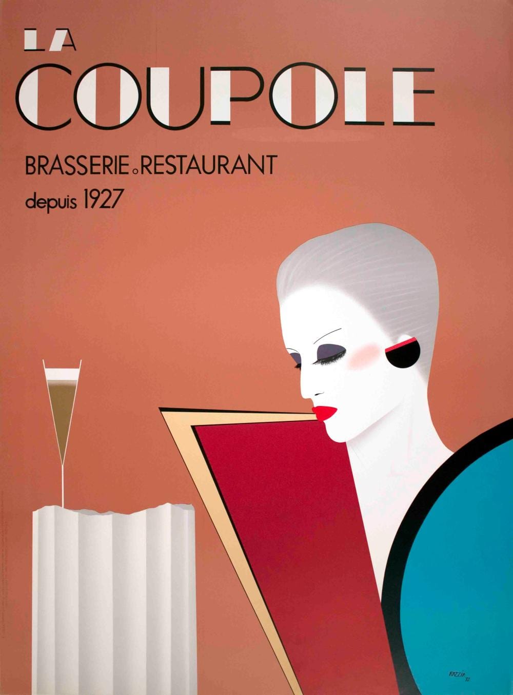 Gerard Razzia comparable auction result: gerard razzia la coupole 1981 offset lithograph 33 5 x 24 5