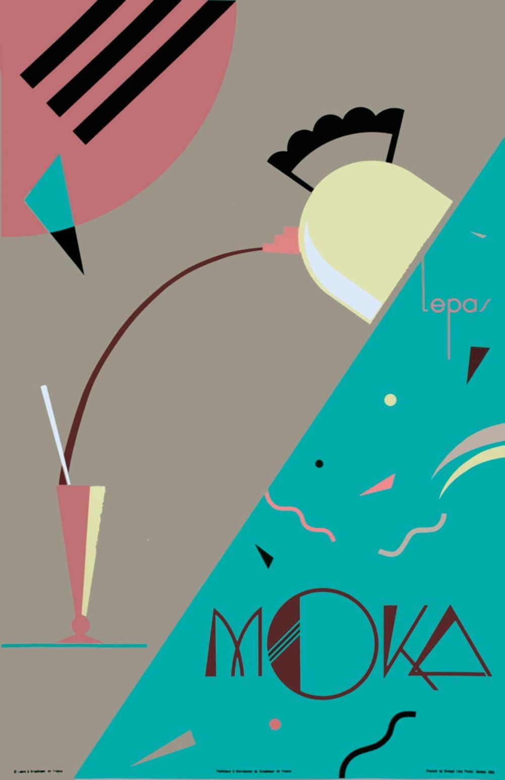 Charles Lepas comparable auction result: charles lepas moka 1992 serigraph 32 5 x 21 5