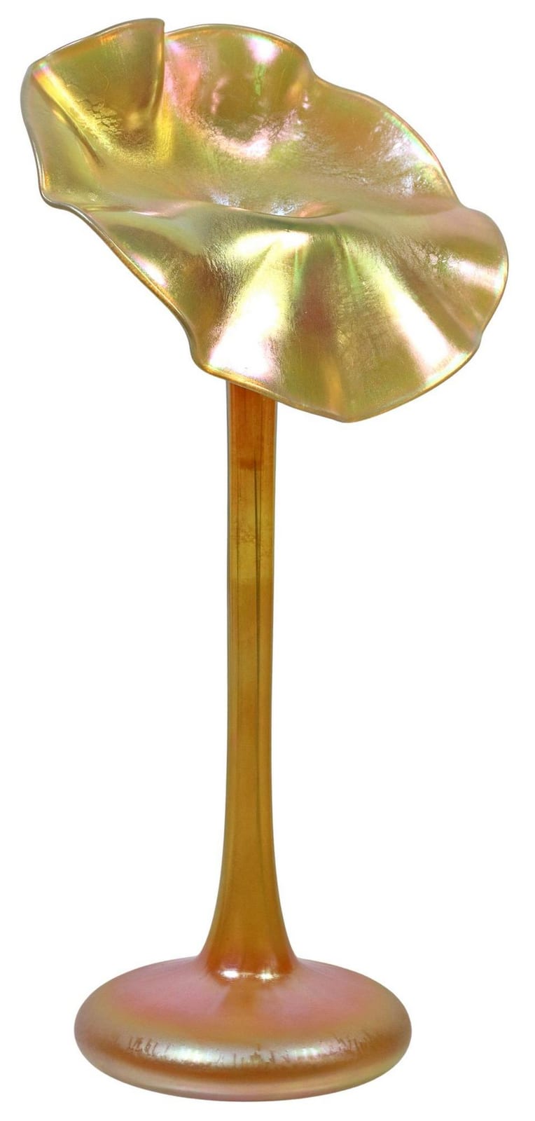 James Lundberg comparable auction result: james lundberg d 1992 iridescent art glass jack in the pulpit vase