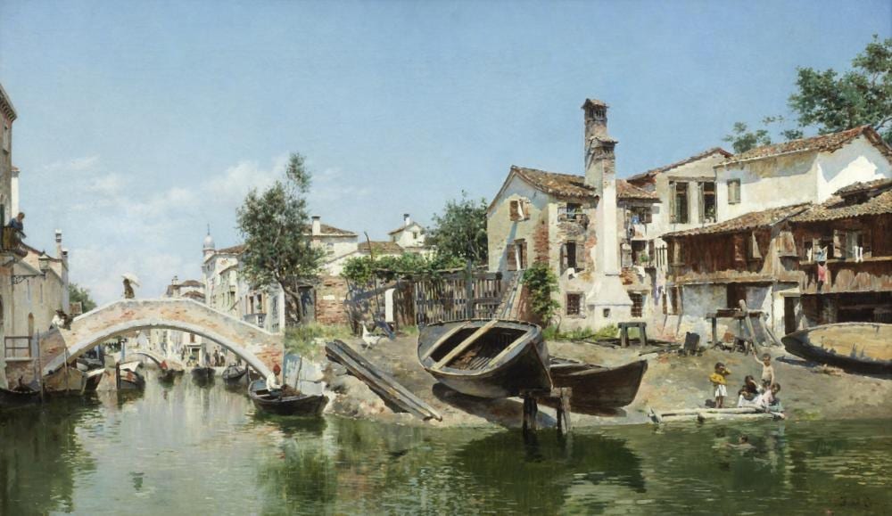 Federico del Campo comparable auction result: federico del campo peruvian 1837 1927 il squero di san trovaso venezia