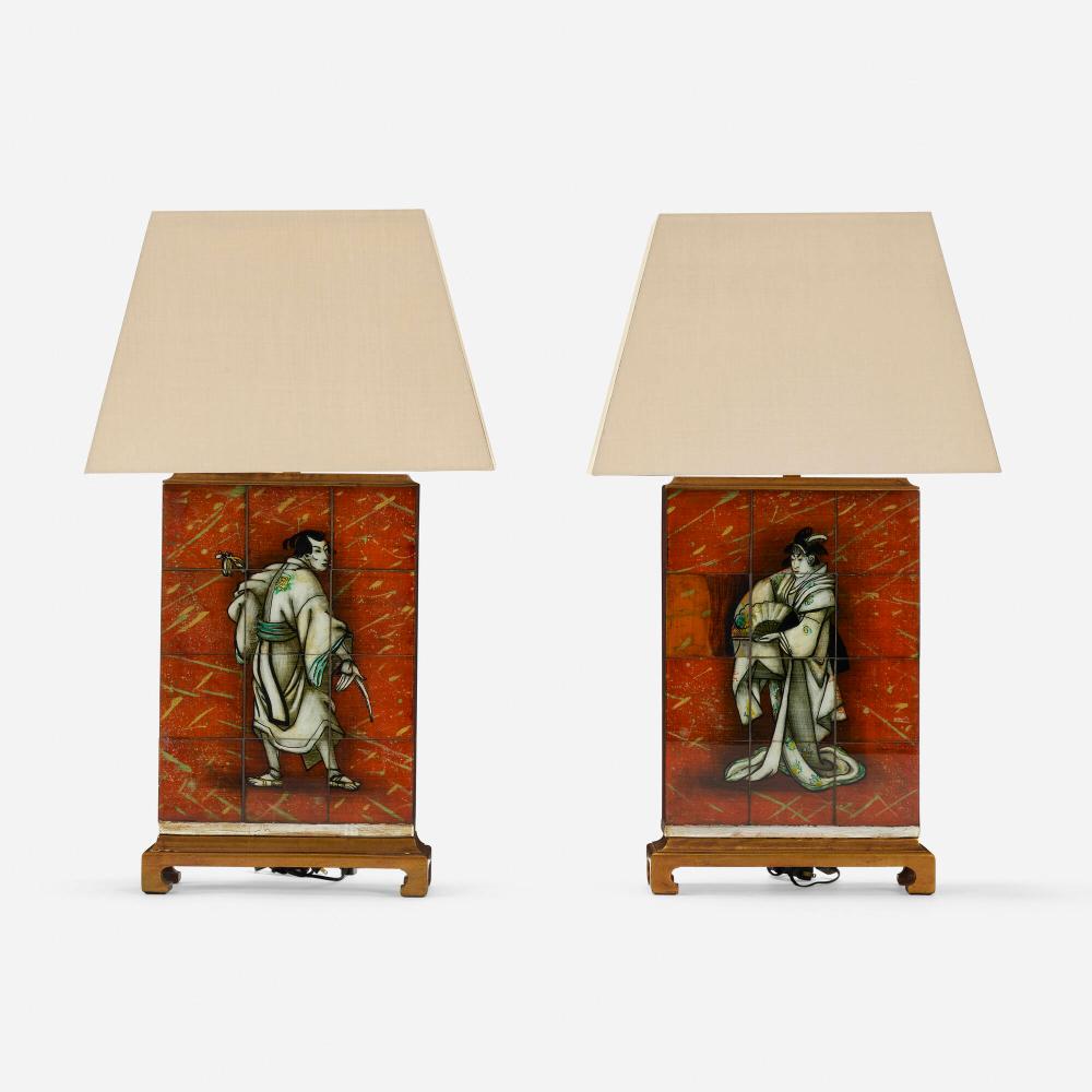 Karin van Leyden comparable auction result: karin van leyden table lamps pair